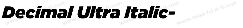 Decimal Ultra Italic字体转换